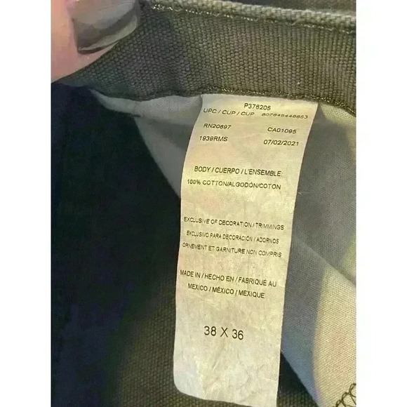 Mens Green Dickies Carpenter Pants Size 38x36 great condition heavy canvas - Picture 4 of 4